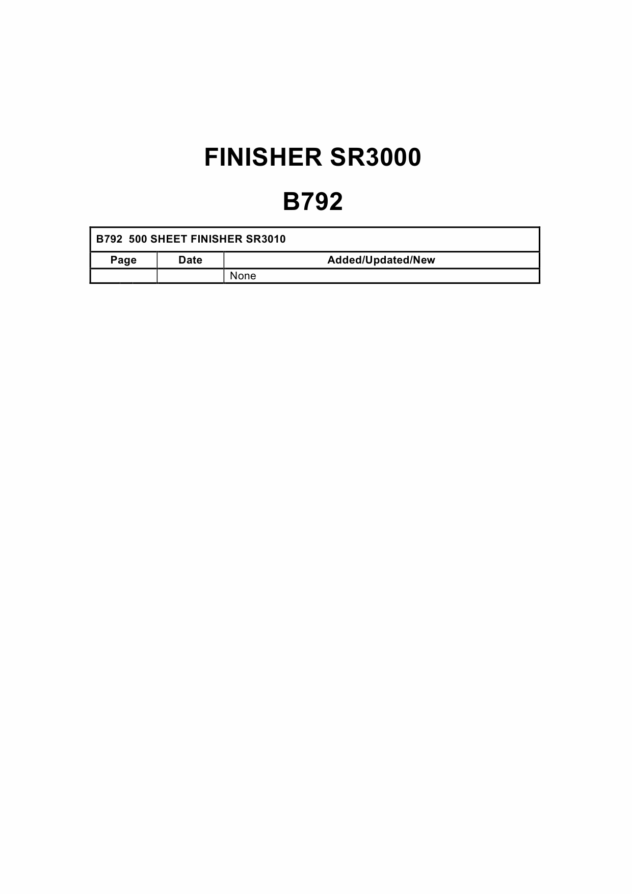 RICOH Options B792 FINISHER-SR3000 Service Manual PDF download-1